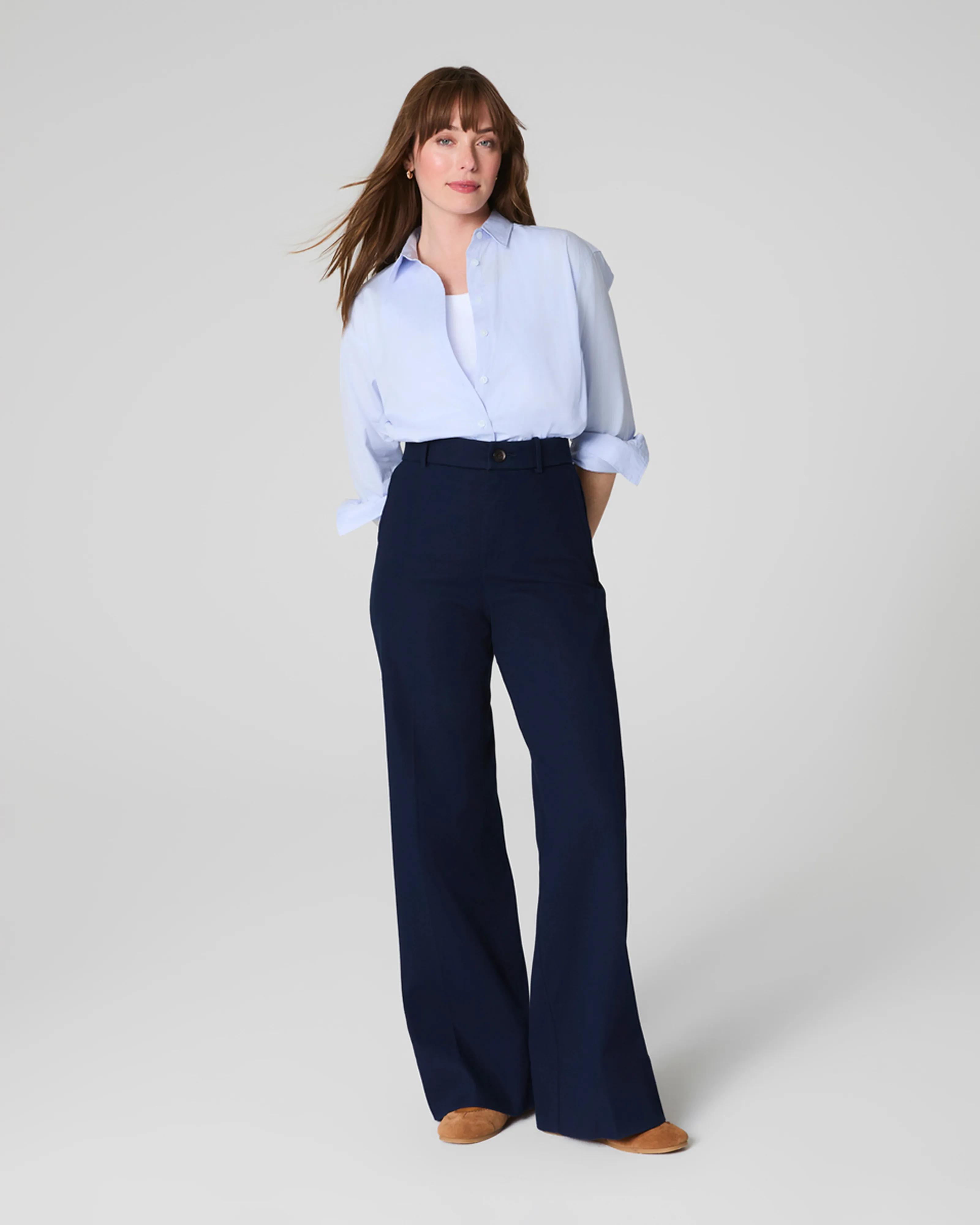 applebum Stretch Soft Slacks XLサイズ Stretch Twill Cropped Wide Leg Pant – Smoothing & Polished