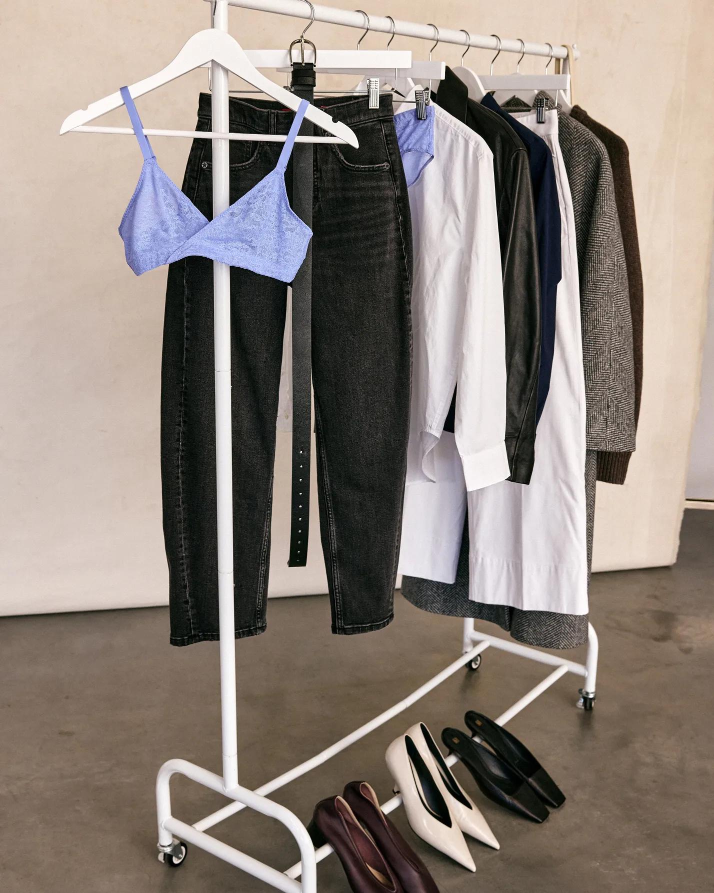 clothes rack of SPANX clothing