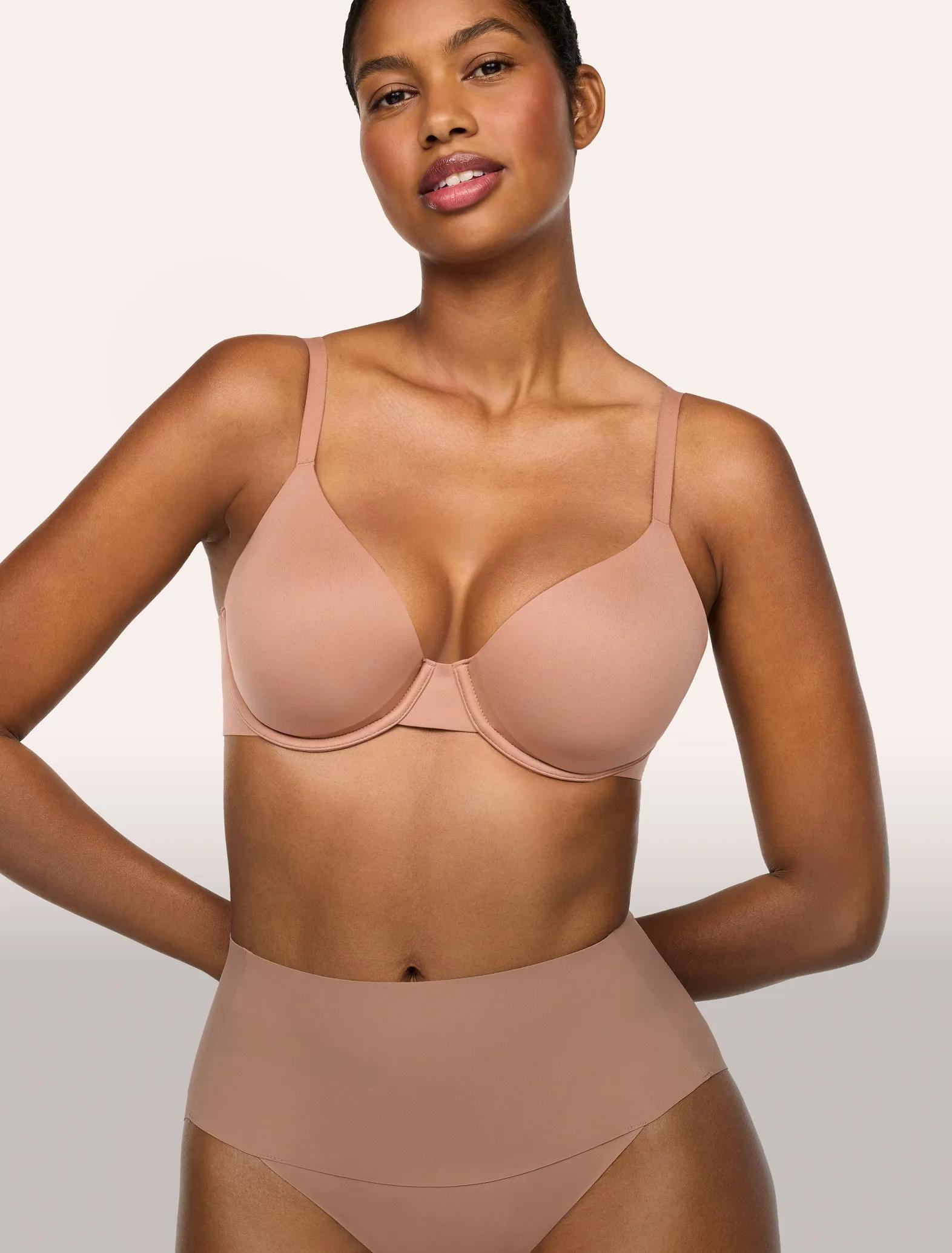 Woman in SPANX bra and panty set