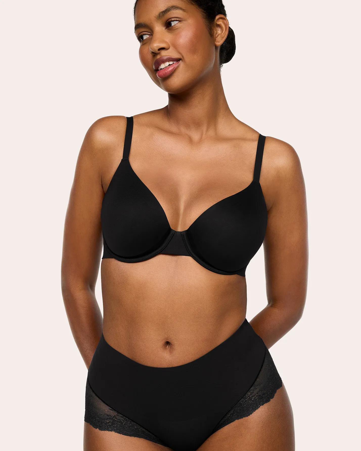Woman in SPANX bra and panty set