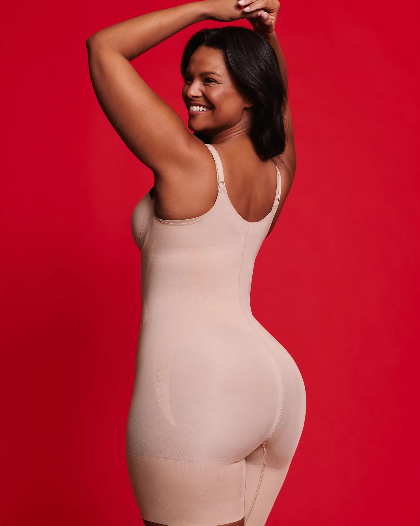 GoFigure PDP Grid Obmt Bodysuit Honey