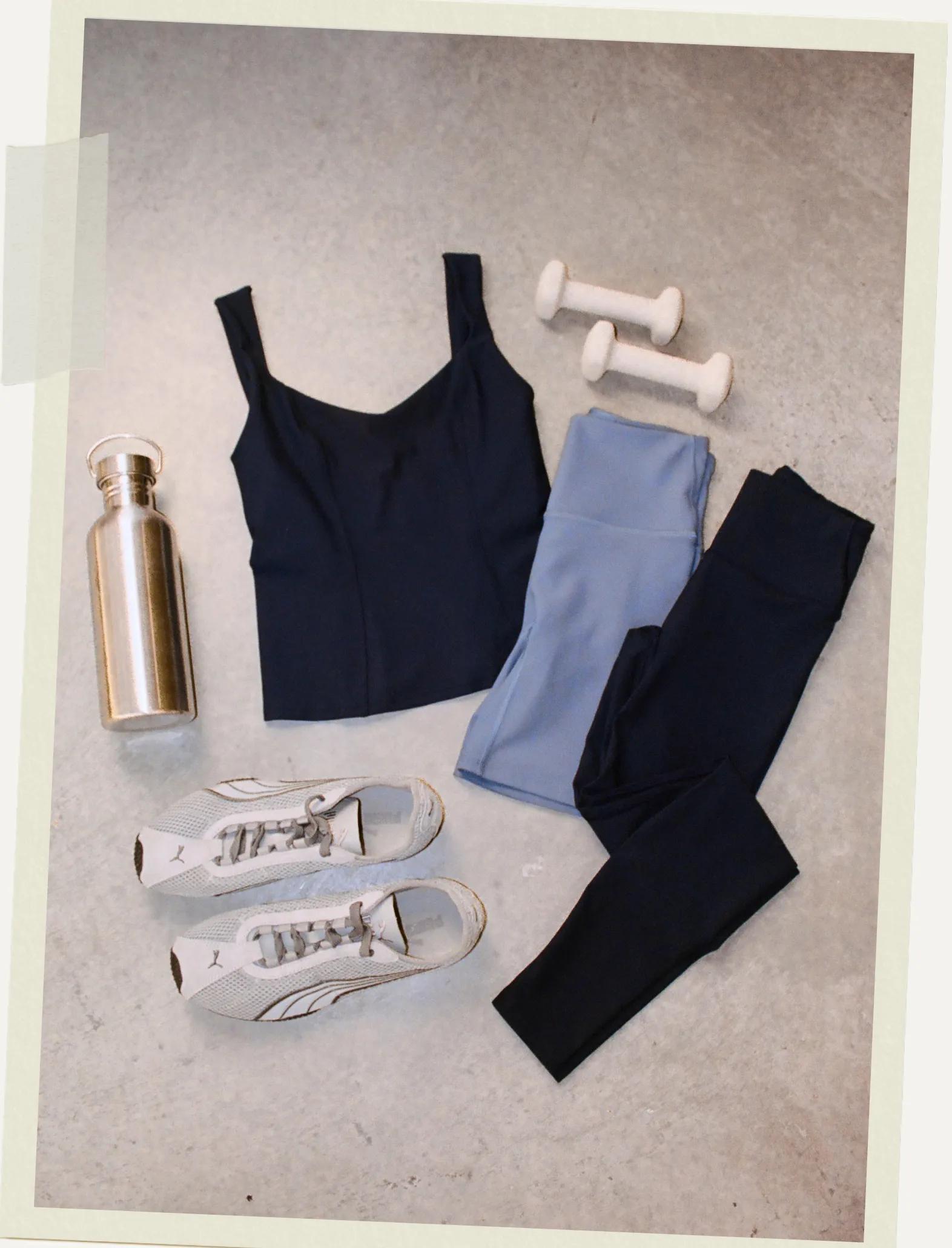 flat lay of SPANX activewear